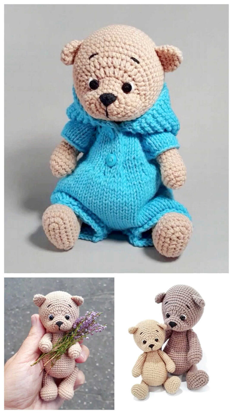 Amigurumi Teddy Bear In Pajamas Crochet Free Pattern Amigurumi