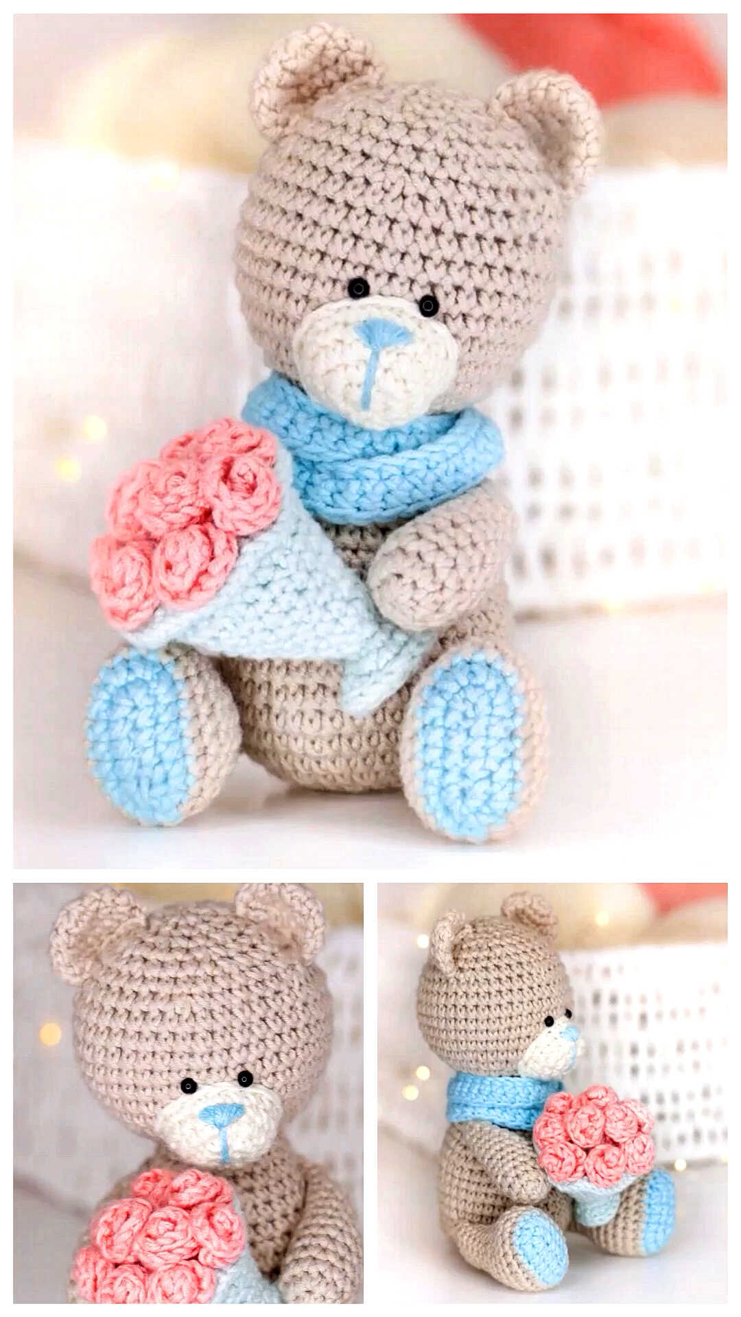 Amigurumi Teddy Bear In Pajamas Crochet Free Pattern Amigurumi