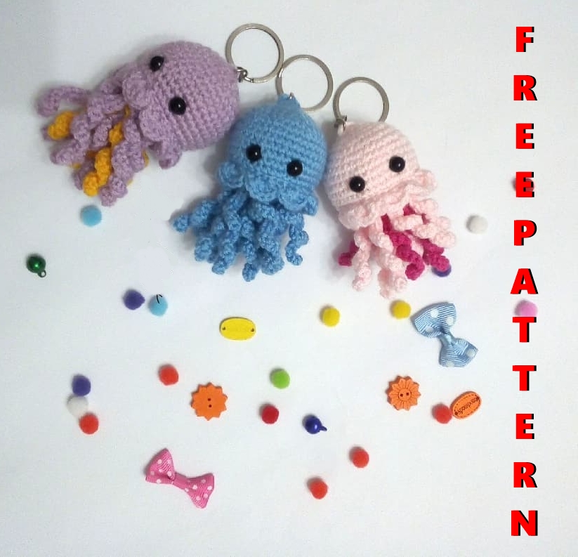 Baby Axolotl Crochet Plush Keychain [Archived]