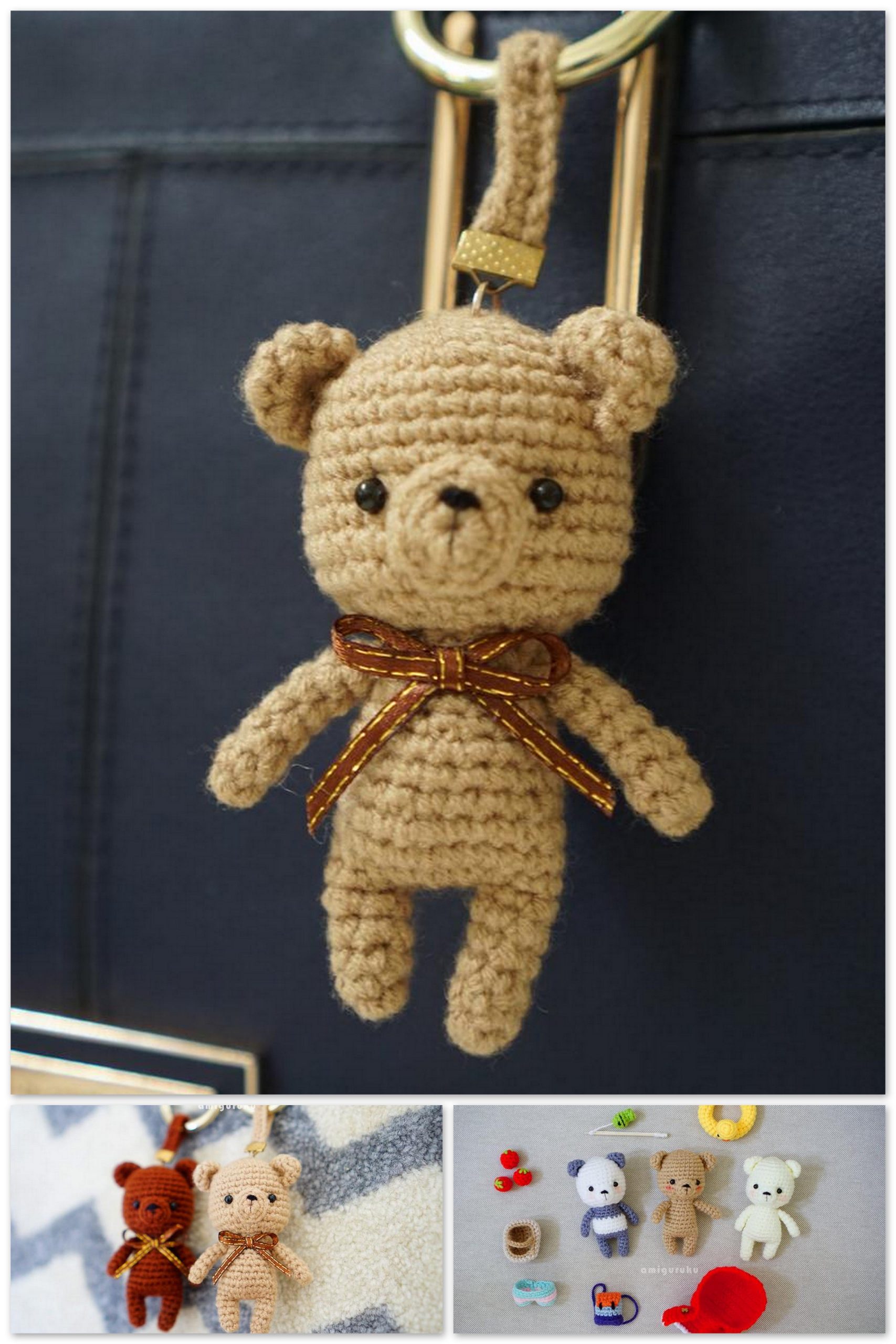 Amigurumi Teddy Bear Keychain Free Crochet Pattern Amigurumi