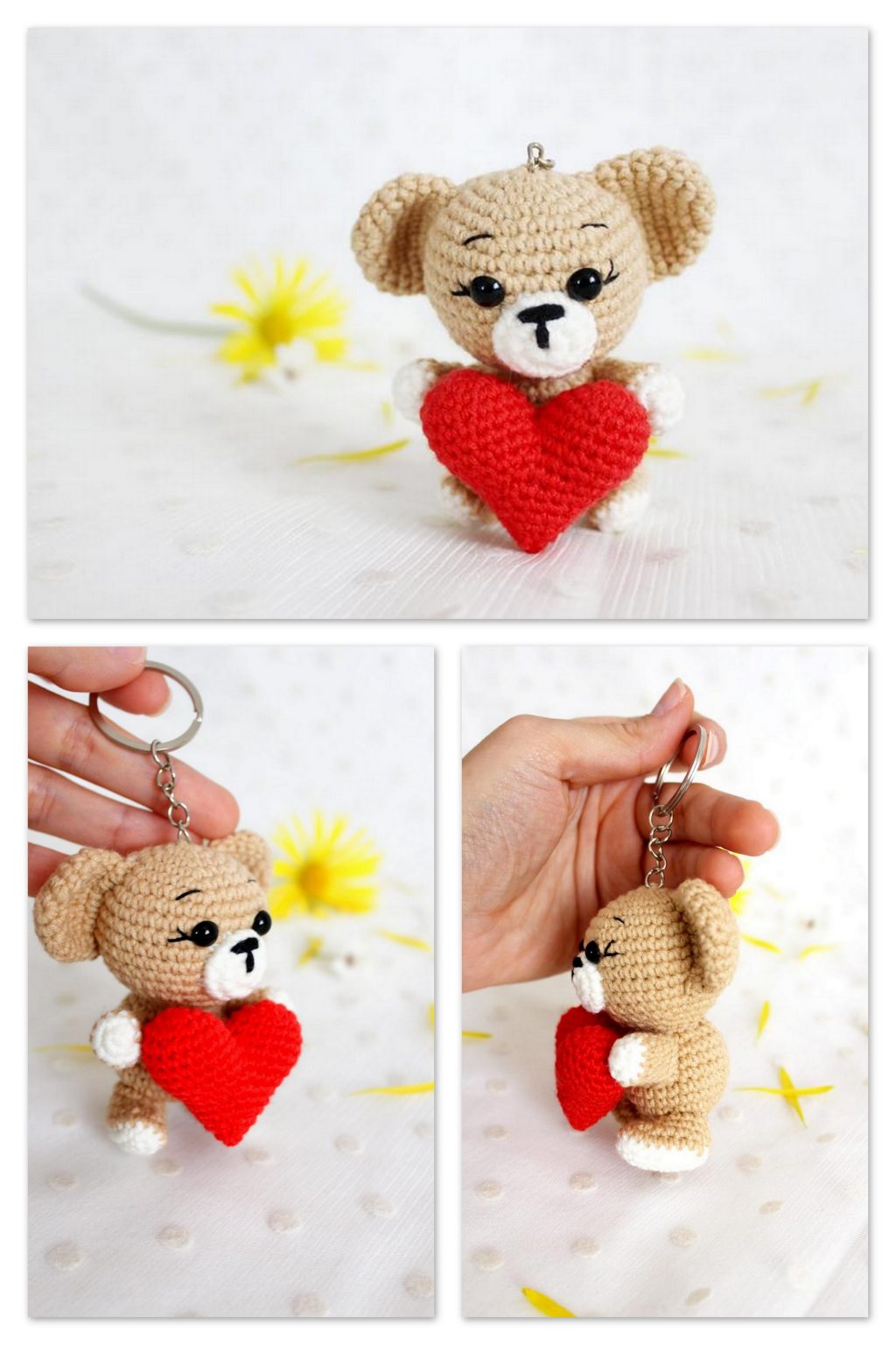 Amigurumi Teddy Bear Keychain Free Crochet Pattern Amigurumi