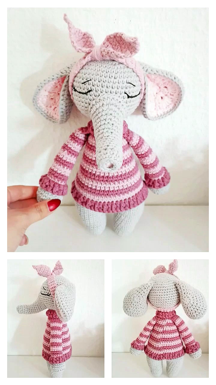 Crochet Elephant Jace Free Amigurumi Pattern – Amigurumi