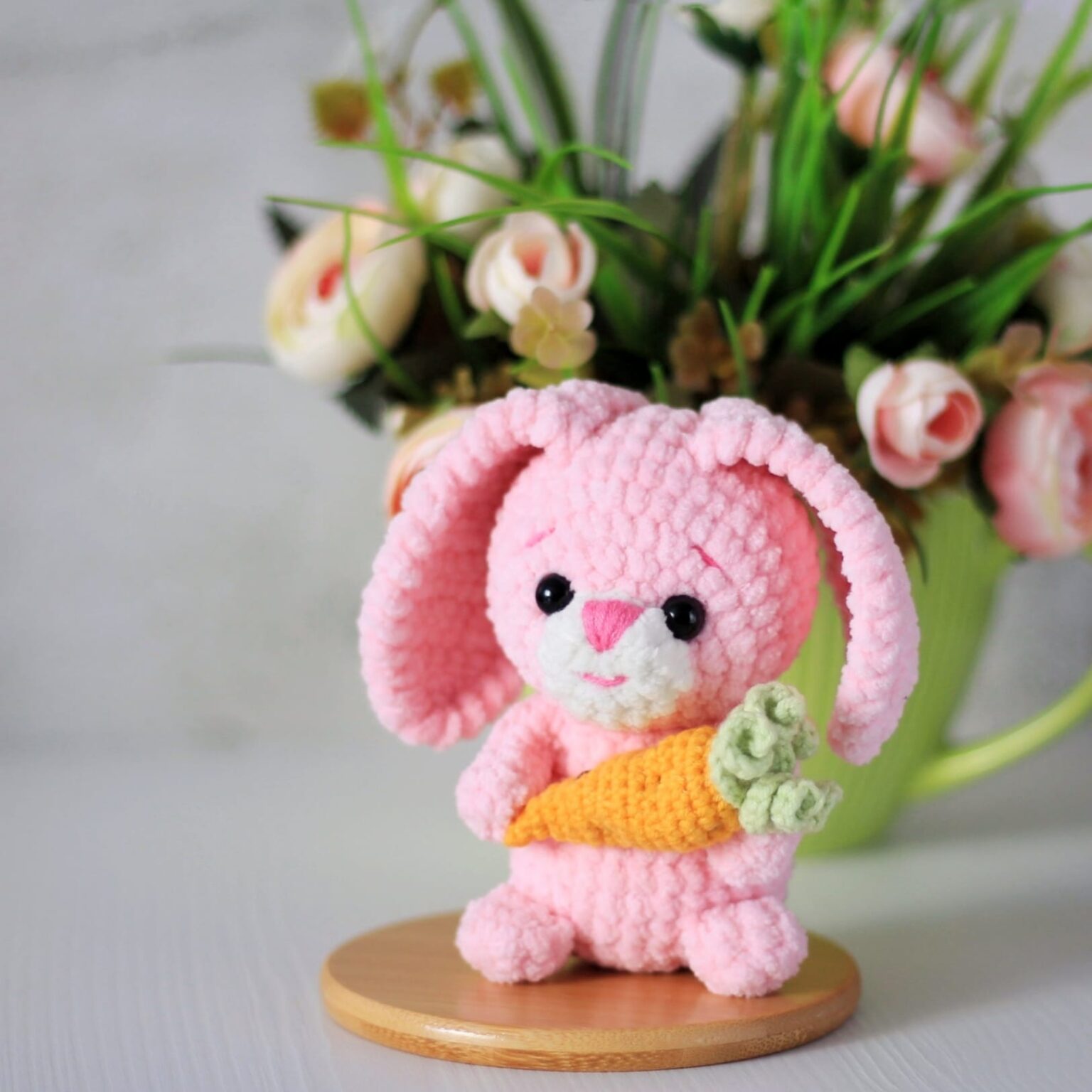 Cute Crochet Chenille Bunny Amigurumi Free Pattern – Amigurumi