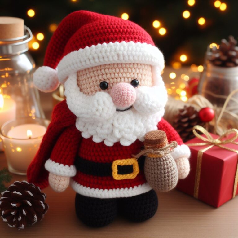 Cute Crochet Santa Claus Amigurumi Free Pattern – Amigurumi