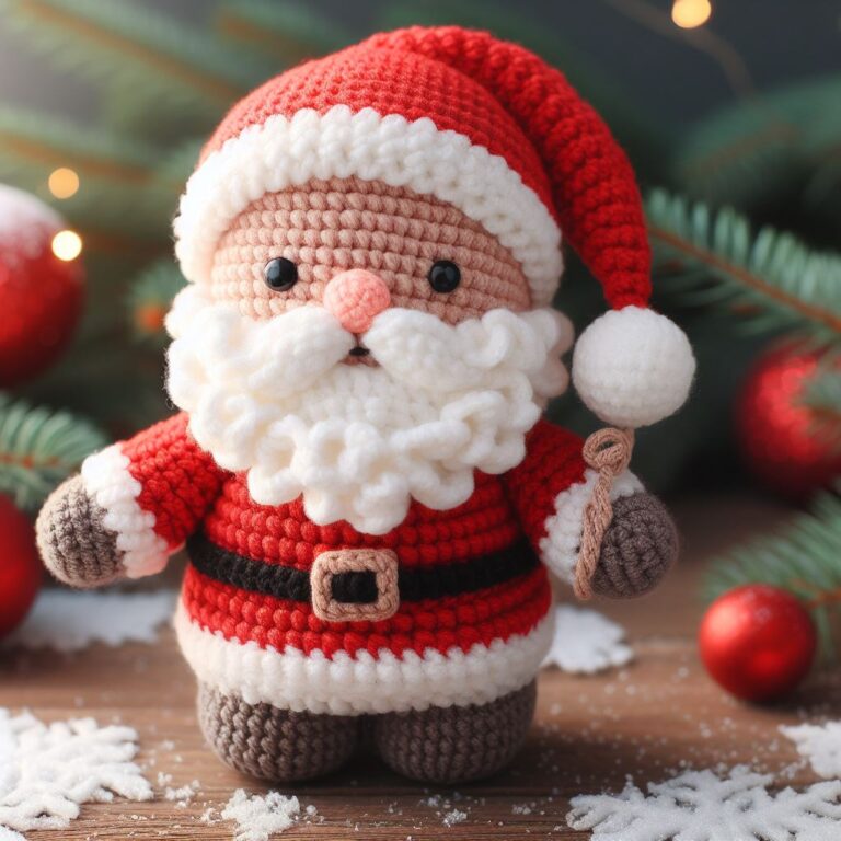 Cute Crochet Santa Claus Amigurumi Free Pattern – Amigurumi