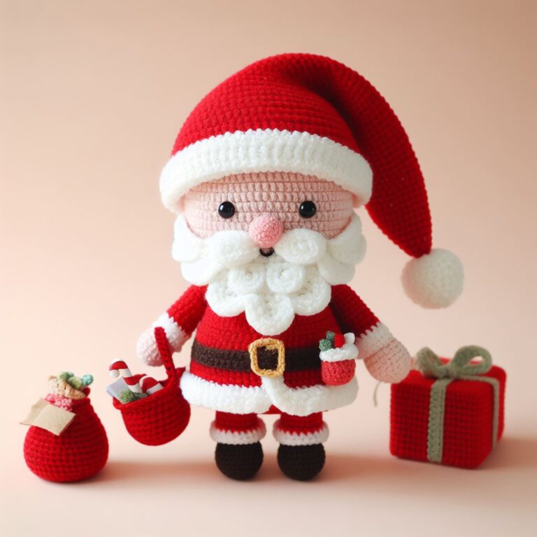 Cute Crochet Santa Claus Amigurumi Free Pattern – Amigurumi